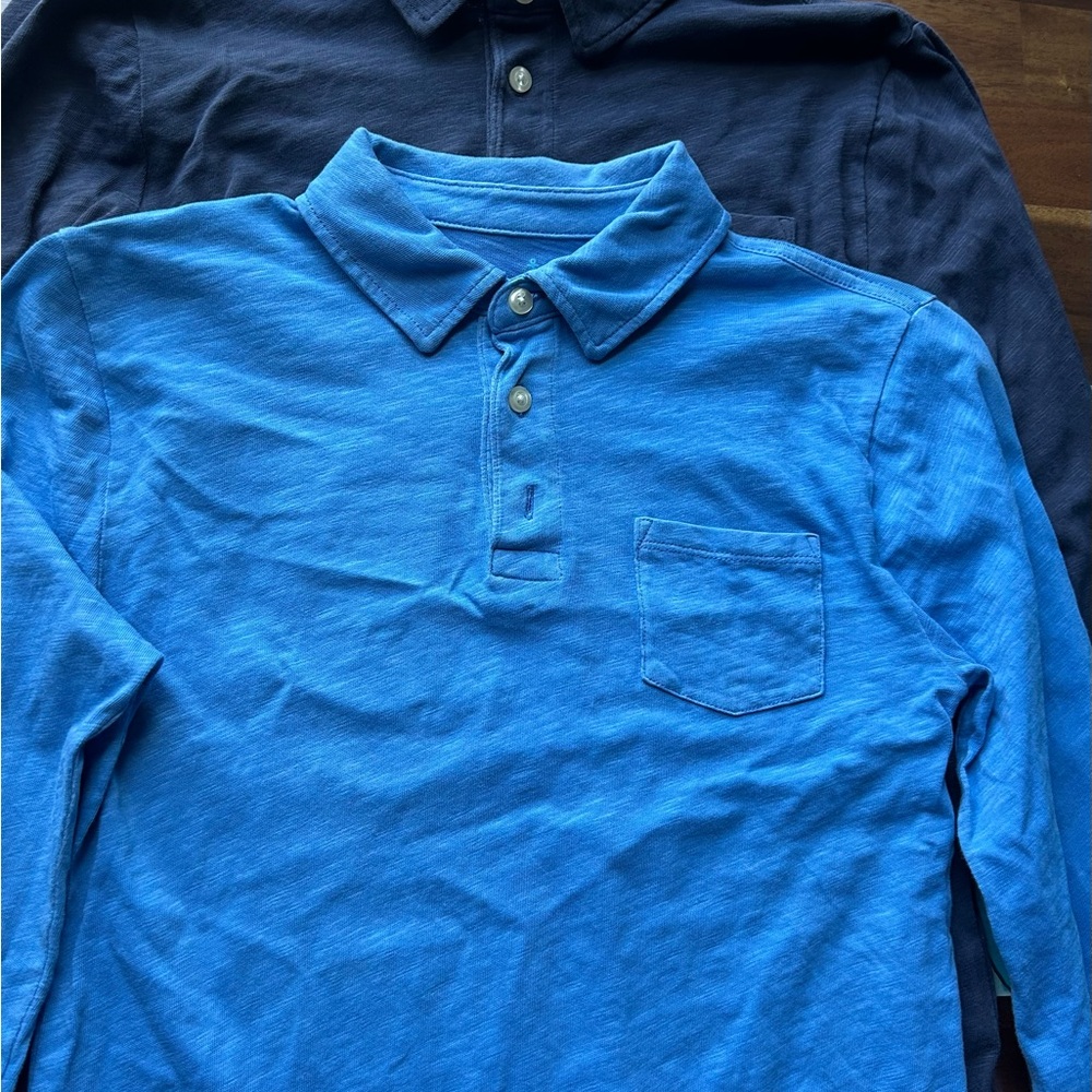 Set of 2 CREWCUTS Big Boys Long Sleeve Polos